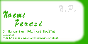 noemi percsi business card